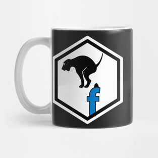 Facebook and trash !!! White and black version Mug